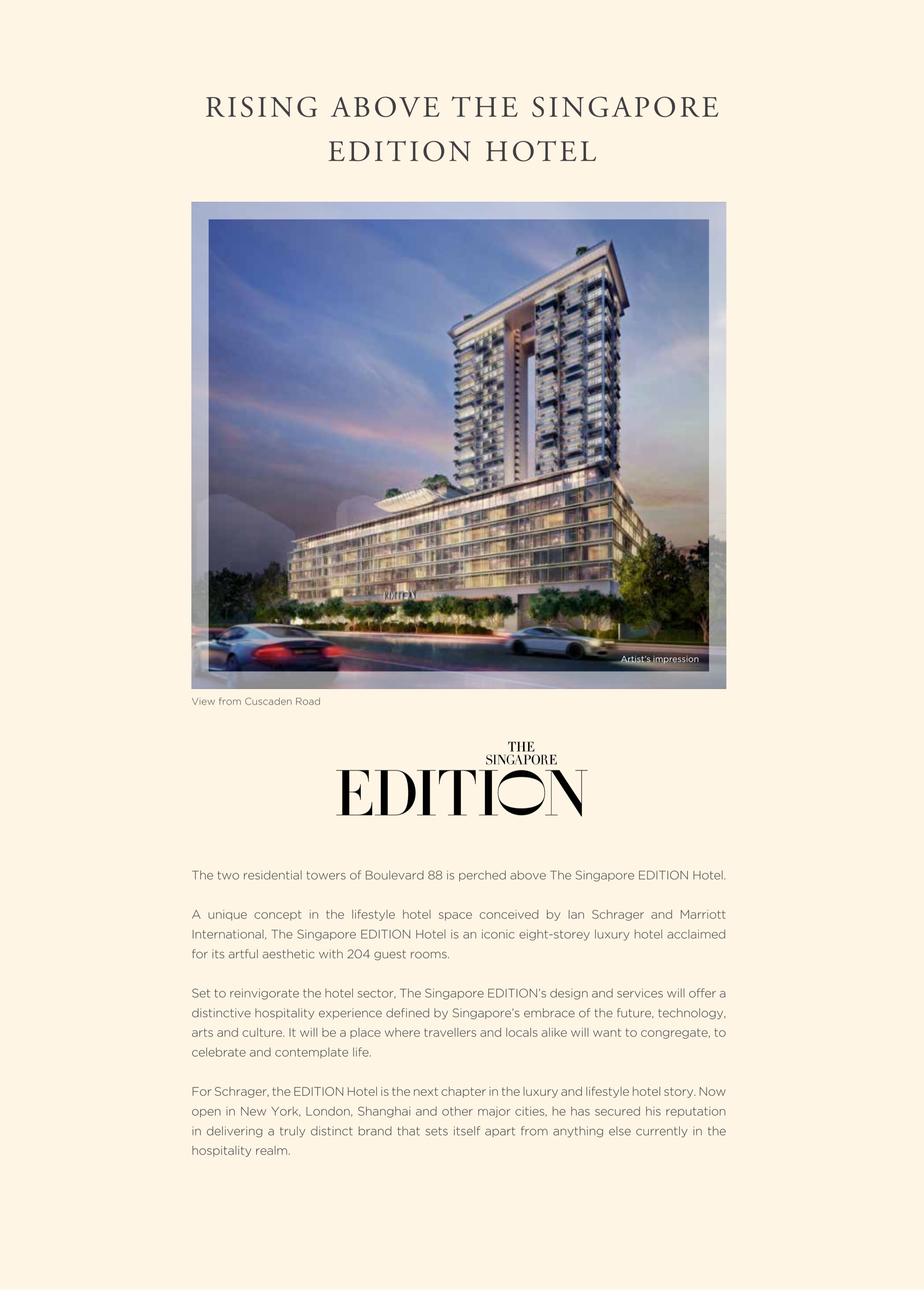 The Singapore EDITION Hotel